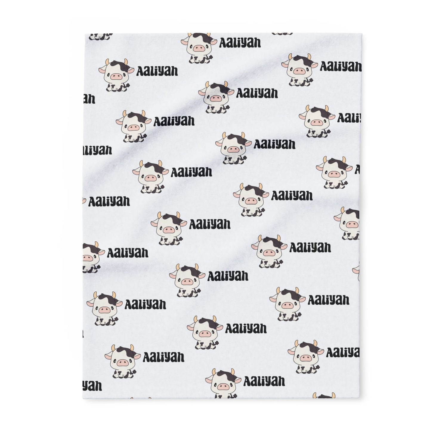 Cute Cow Arctic Fleece Blanket, Cozy Throw for Animal Lovers, Baby Shower Gift, Nursery Decor, Warm Home Accessory