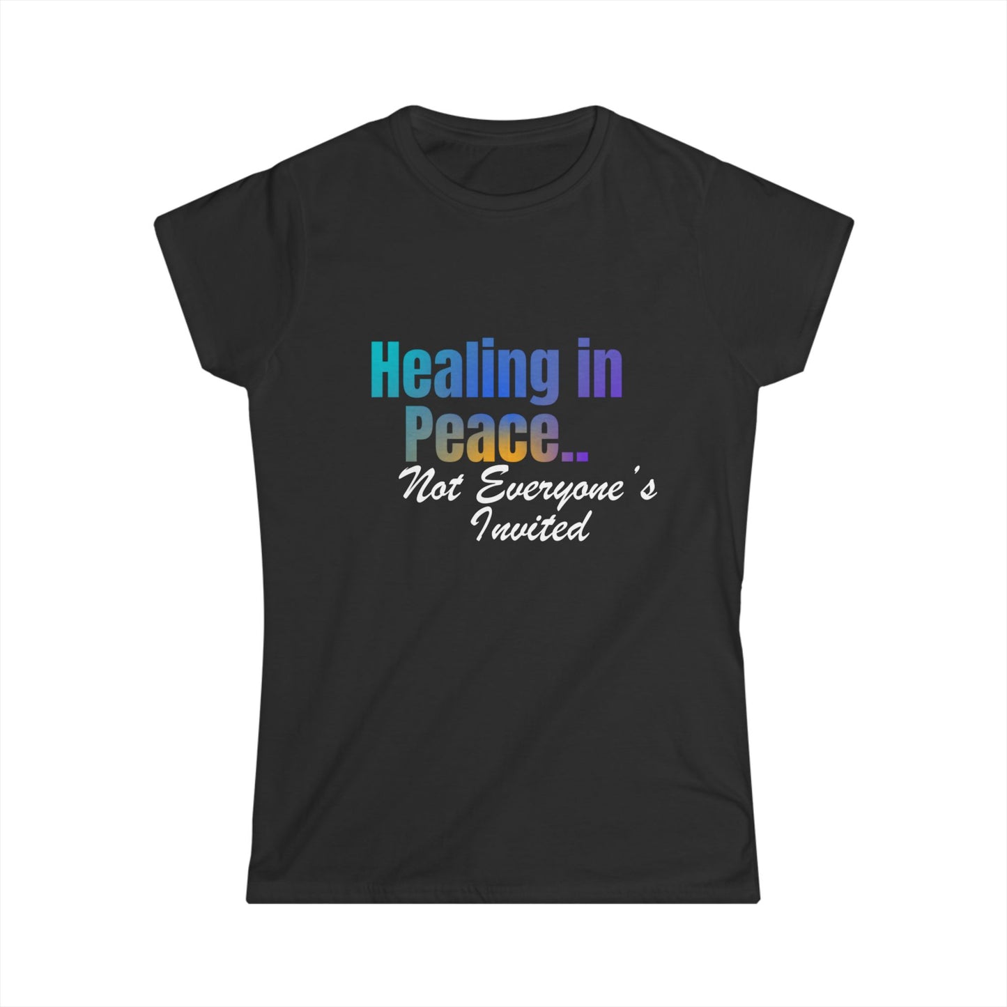 Healing in Peace Women's Tee - Inspirational Graphic Shirt, Relaxed Casual Wear, Gift for Self-Care, Mindfulness, Friendship