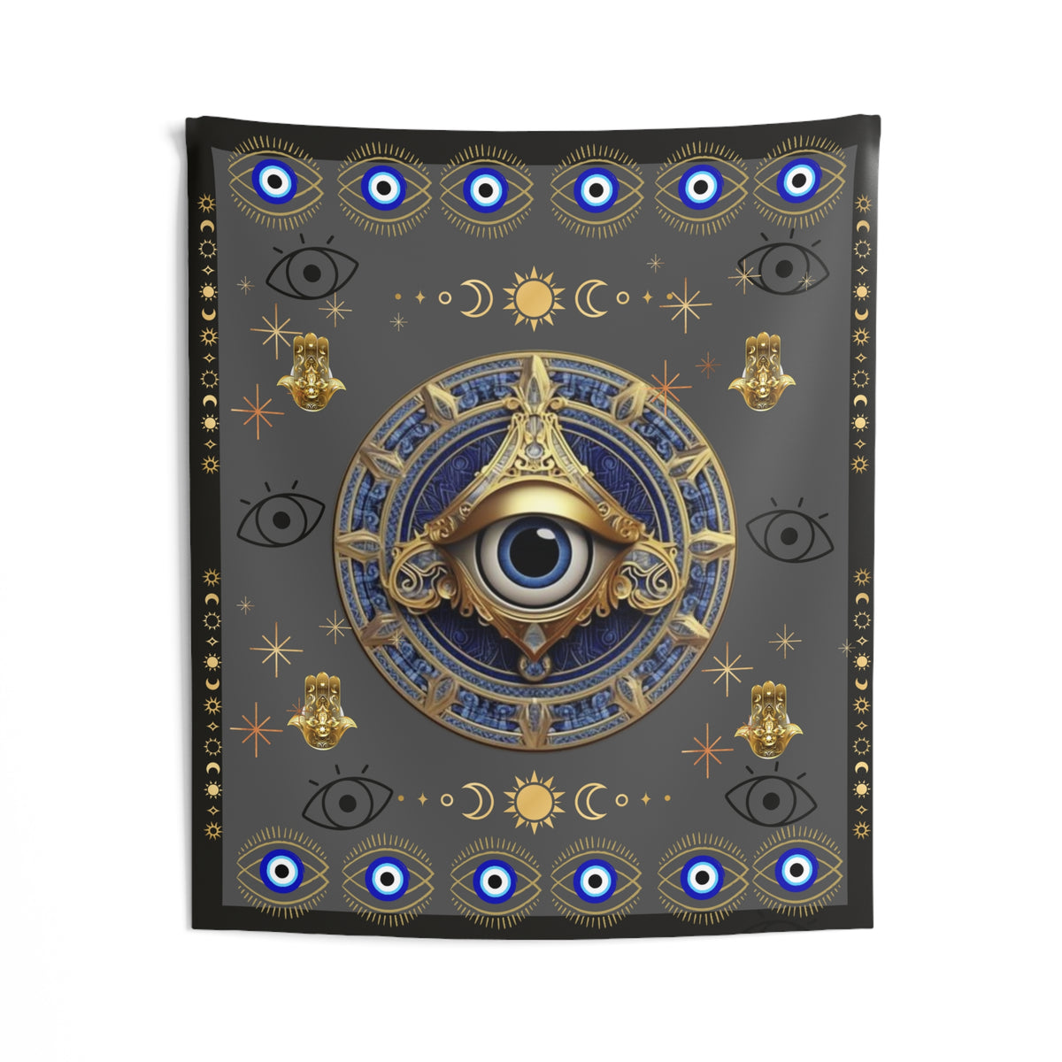 Evil eye indoor wall tapestry, product photo