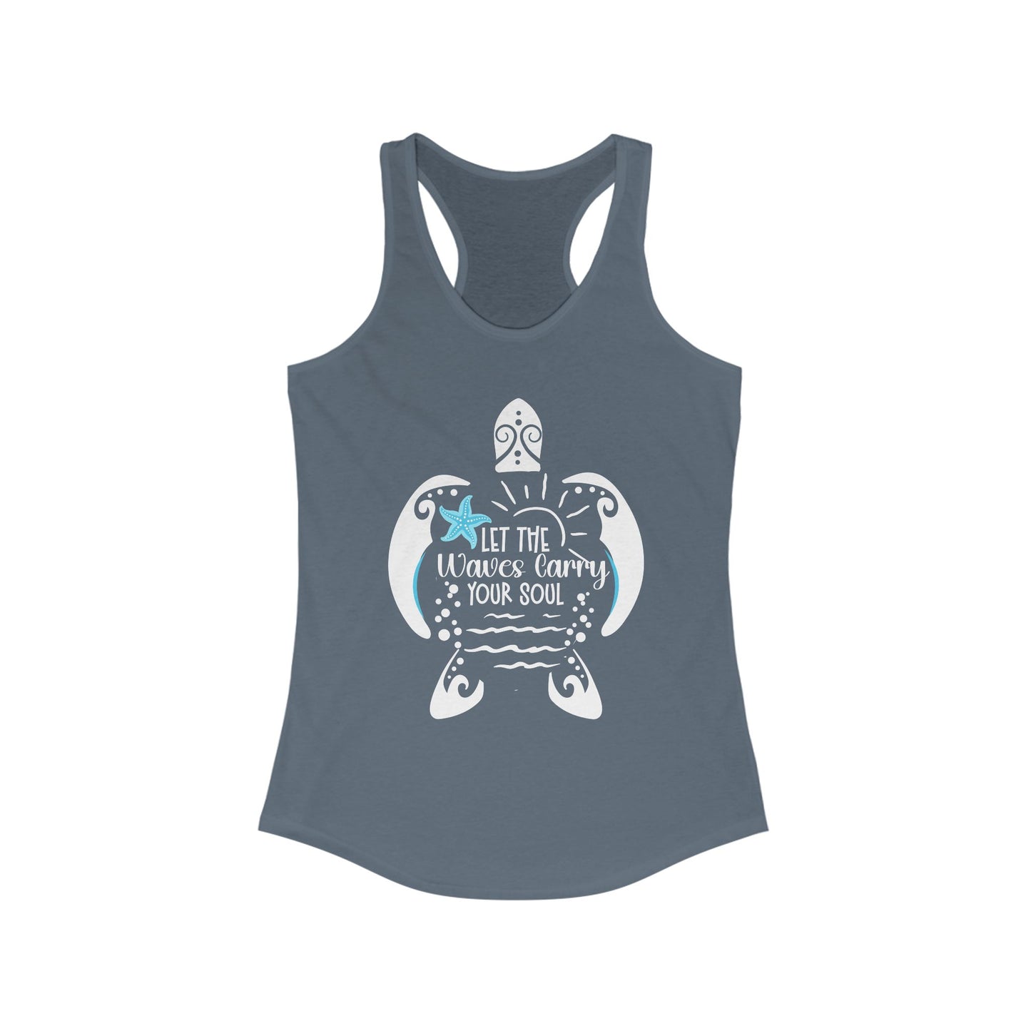 Let the Waves Carry Your Soul Racerback Tank - Beach Vibes for Summer Adventures