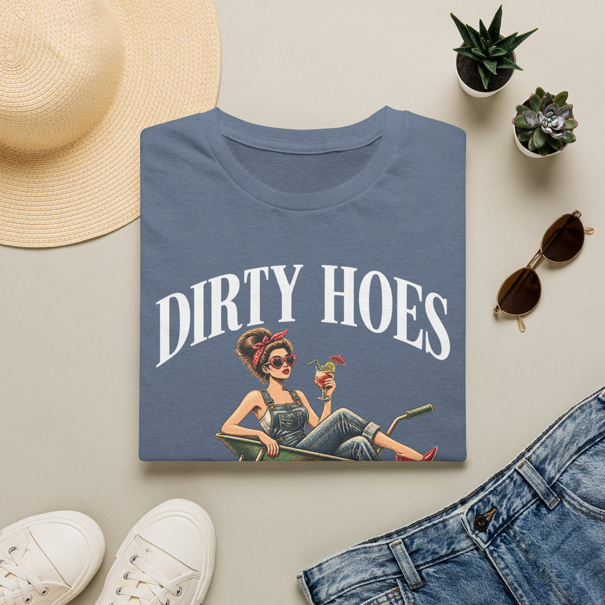 Dirty Hoes Garden Club Funny Gardening Tee