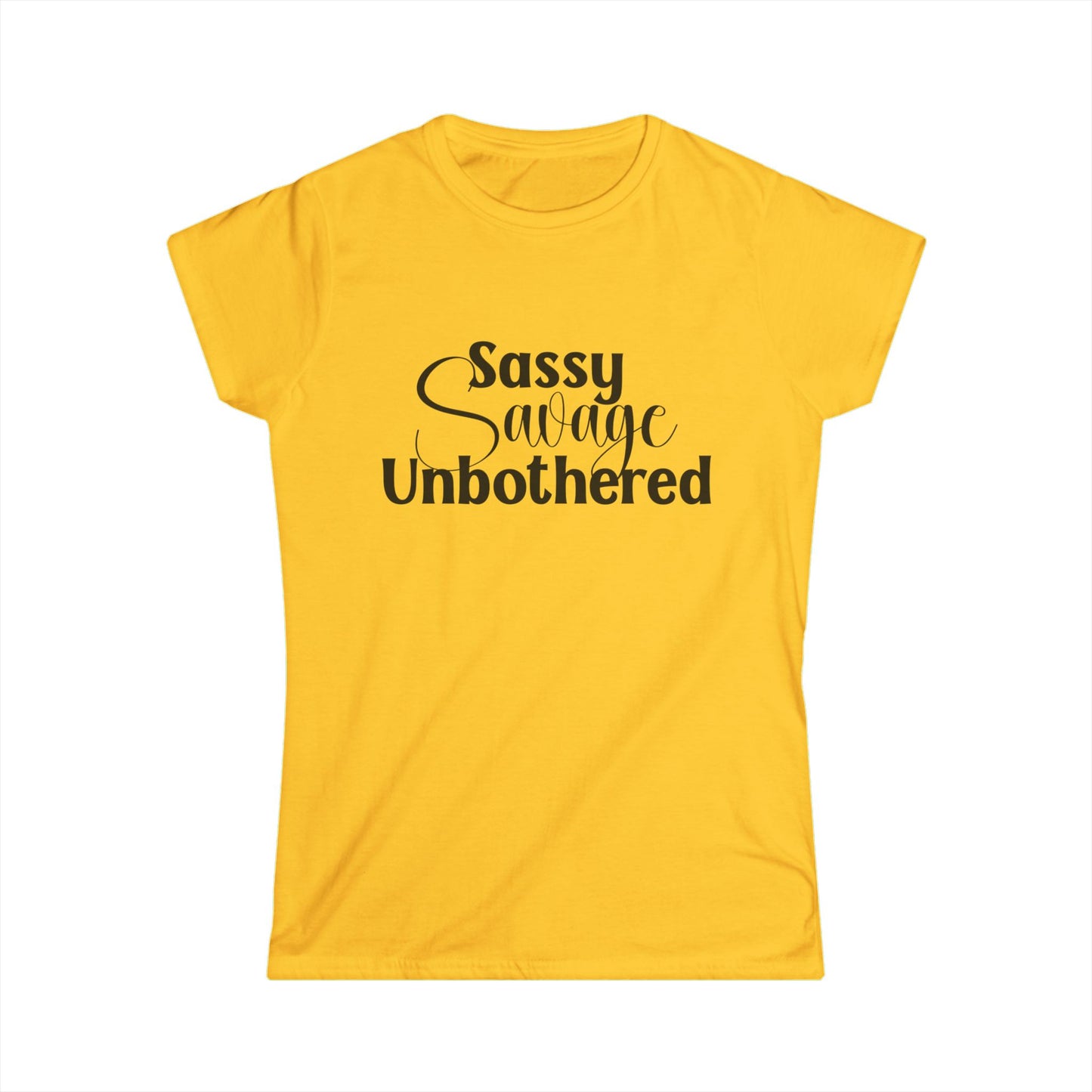 Sassy Savage Unbothered Women's Tee, Motivational Shirt, Casual Wear, Gift for Her, Empowerment Fashion