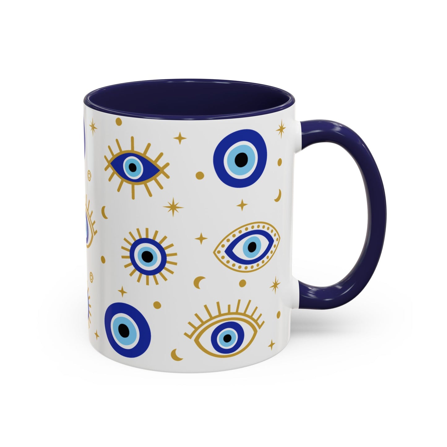 Evil Eye Ceramic Coffee Mug, 11oz, Greek Eye, Ward Off Evil, Gift For Mom, Gift for Her