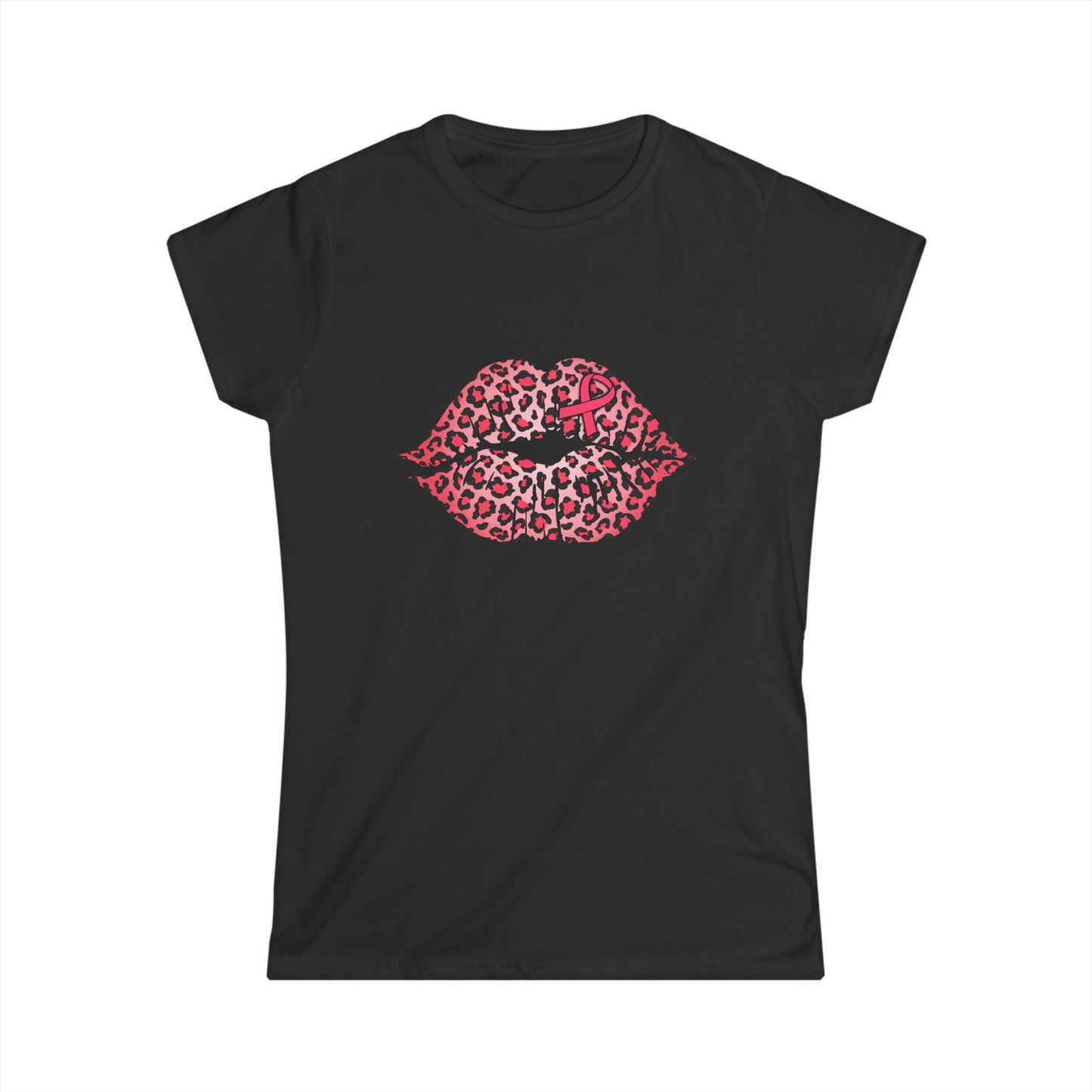 Breast Cancer Awareness Lips T-shirt, Cheetah Lips Shirt, Gift for her, Warriors T-shirt, Survivor T-shirt