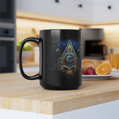 Evil Eye Black Mug 15oz, Exotic Coffee Mug