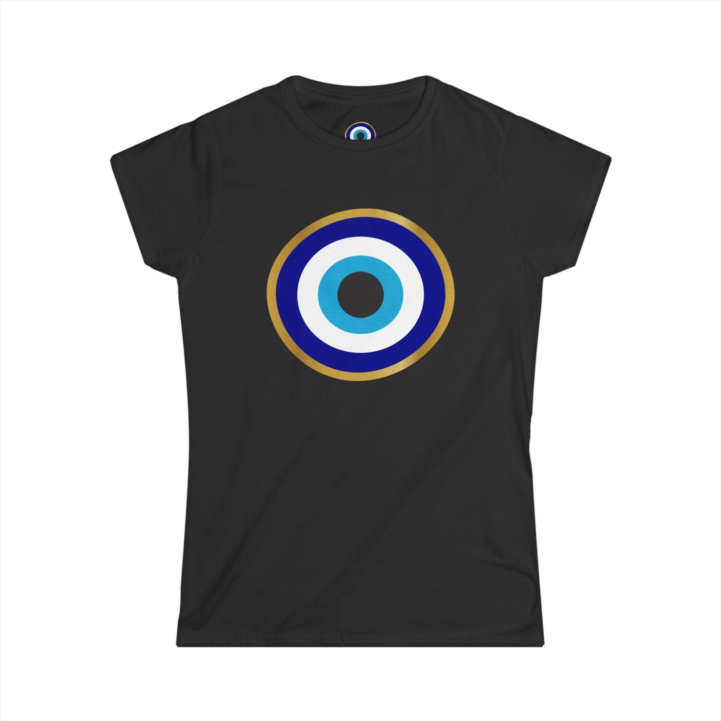 Chic Evil Eye Symbol Women's Tee, Boho Style Shirt, Gift for Her, Casual Summer Top, Spiritual Protection Tee