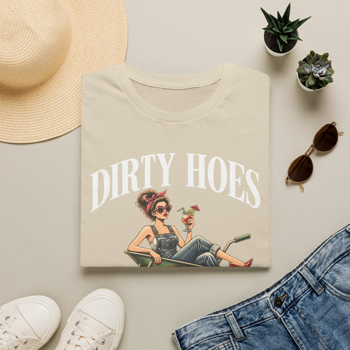Dirty Hoes Garden Club Funny Gardening Tee