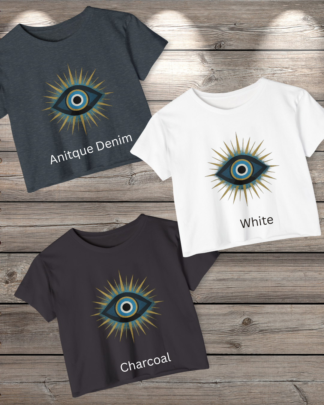 Trendy Boho Crop Top for Women, Eye Graphic Top, Festival Wear, Summer Vibes T-Shirt, Casual Everyday Crop, Gift for Her