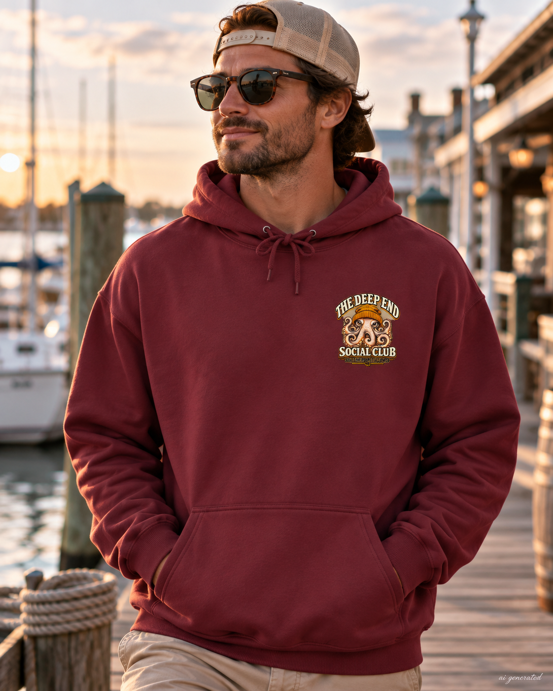 The Deep End Social Club Octopus Hoodie | Shallow People Allowed
