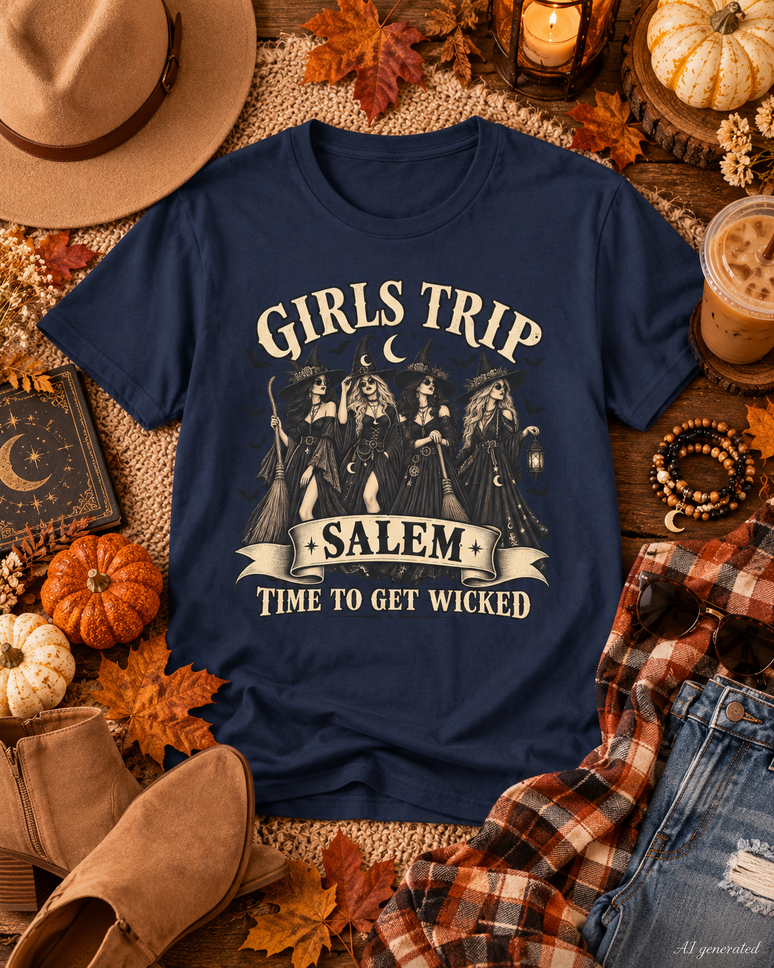 Girls Trip Salem Time to Get Wicked Halloween T-Shirt