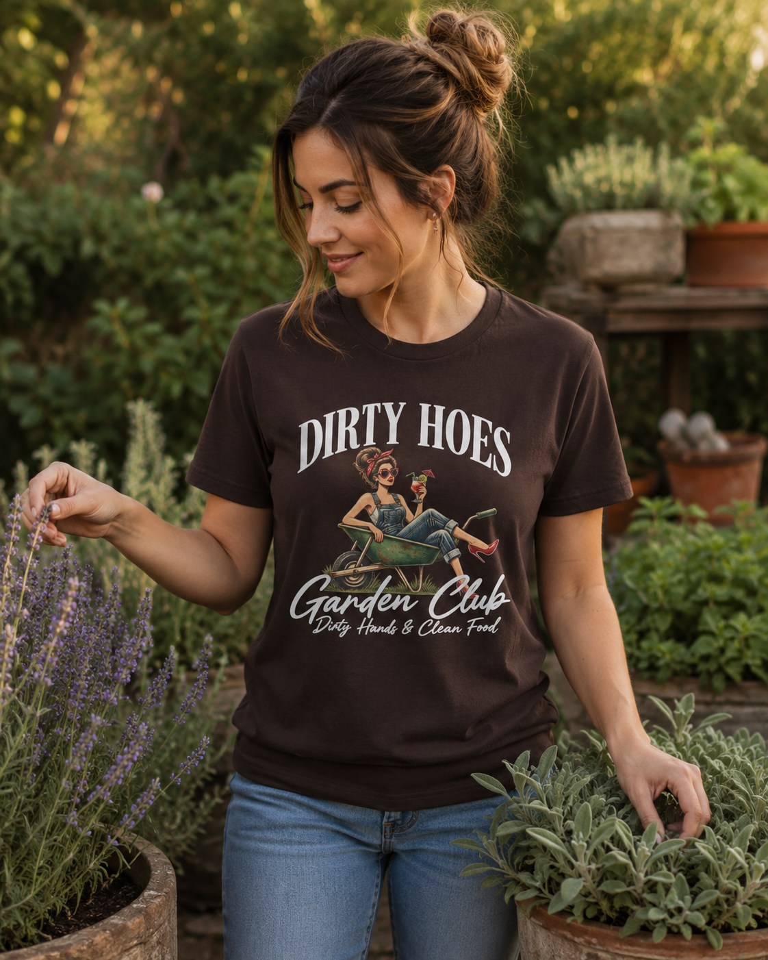 Dirty Hoes Garden Club Funny Gardening Tee