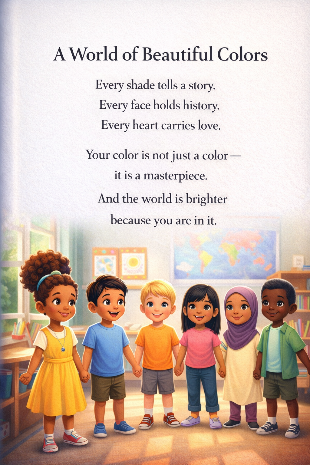 The Color of My Skin — Empowering Diversity Storybook PDF + Interactive Flipbook | Printable Kids Book About Inclusion & Self-Love