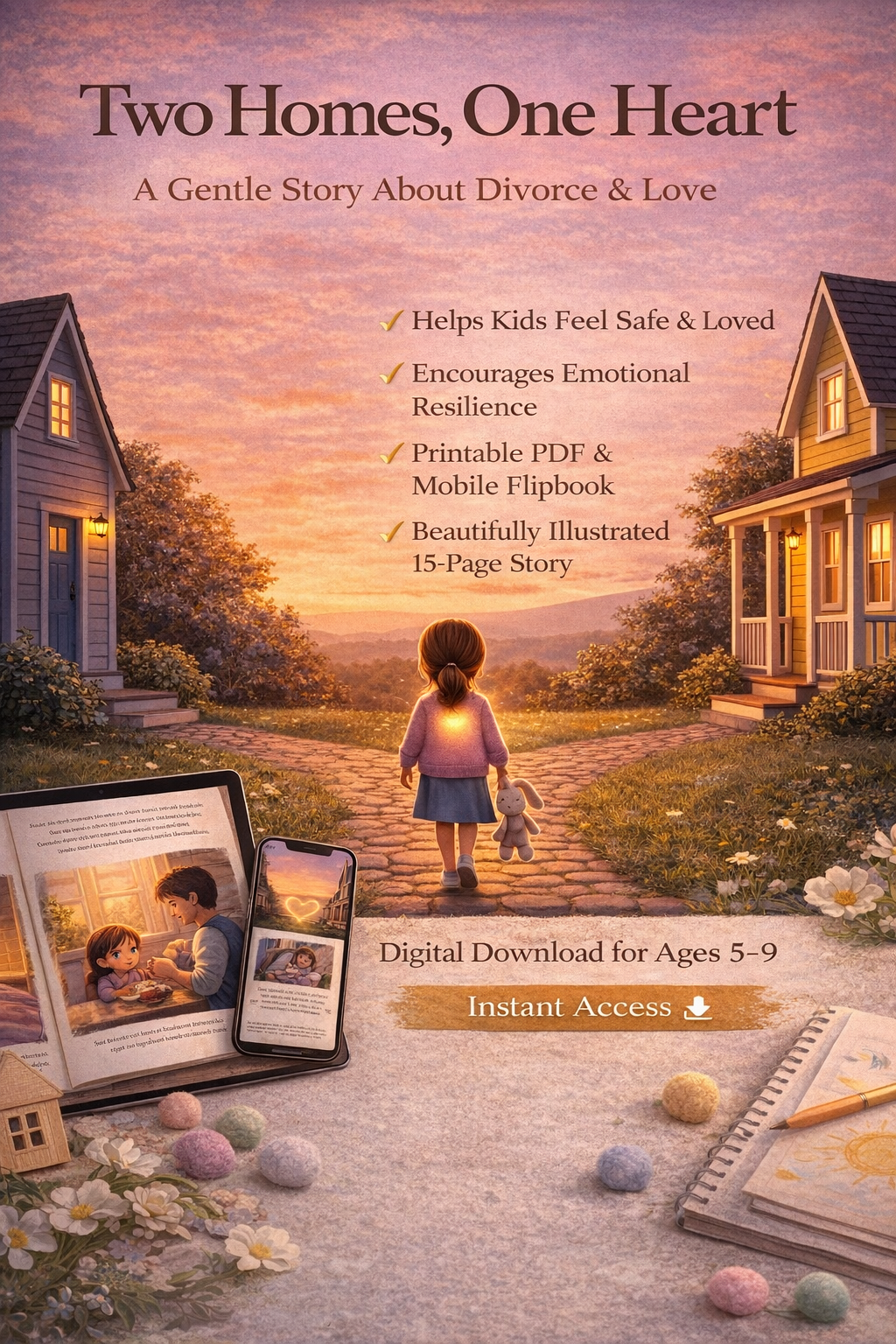Two Homes One Heart, AI-generated mockup