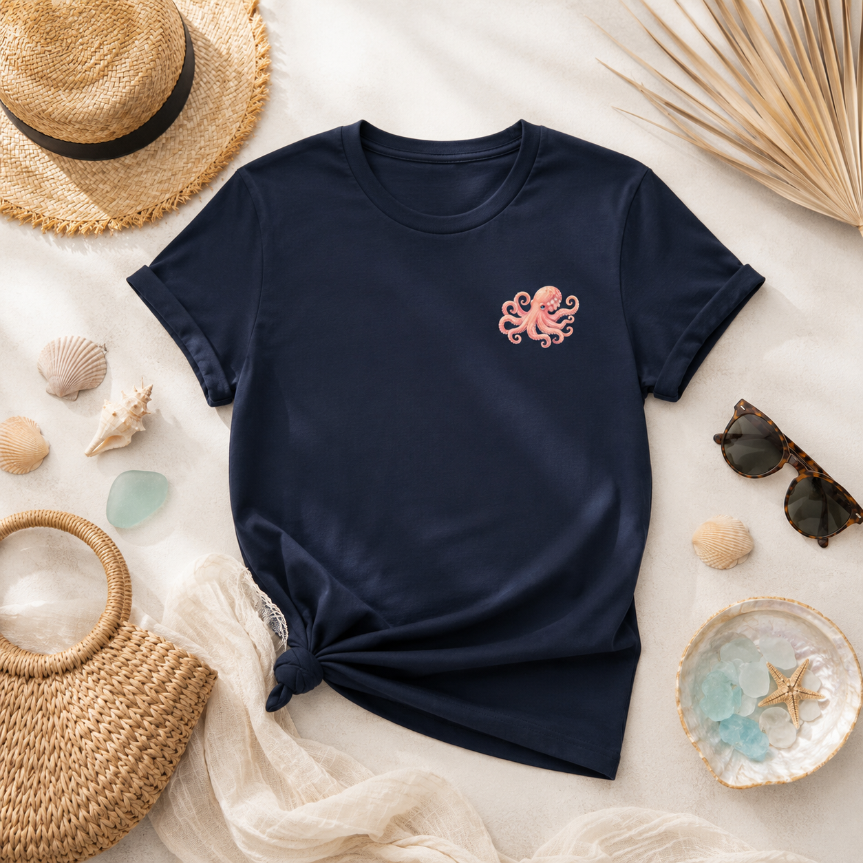 Stay Salty Octopus Shirt, Cute Beach Shirt, Girly Coastal T Shirt, Pink Octopus Graphic Tee, Summer Beach Vacation Shirt
