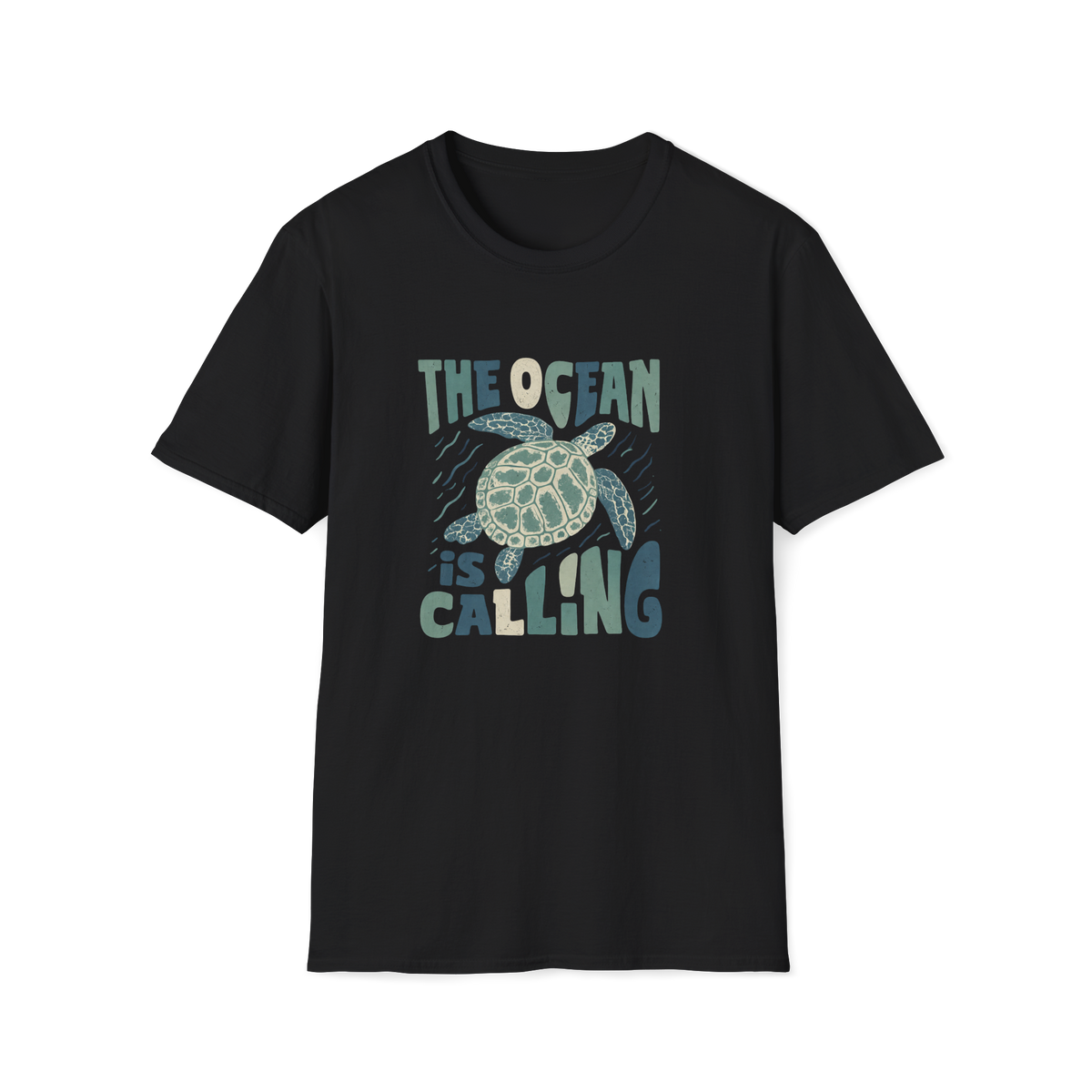 The Ocean Is Calling Shirt, Sea Turtle Tee, Beach Lover Shirt, Ocean Vibes T-Shirt, Coastal Aesthetic Tee, Minimal Turtle Shirt, Summer Beach Tee