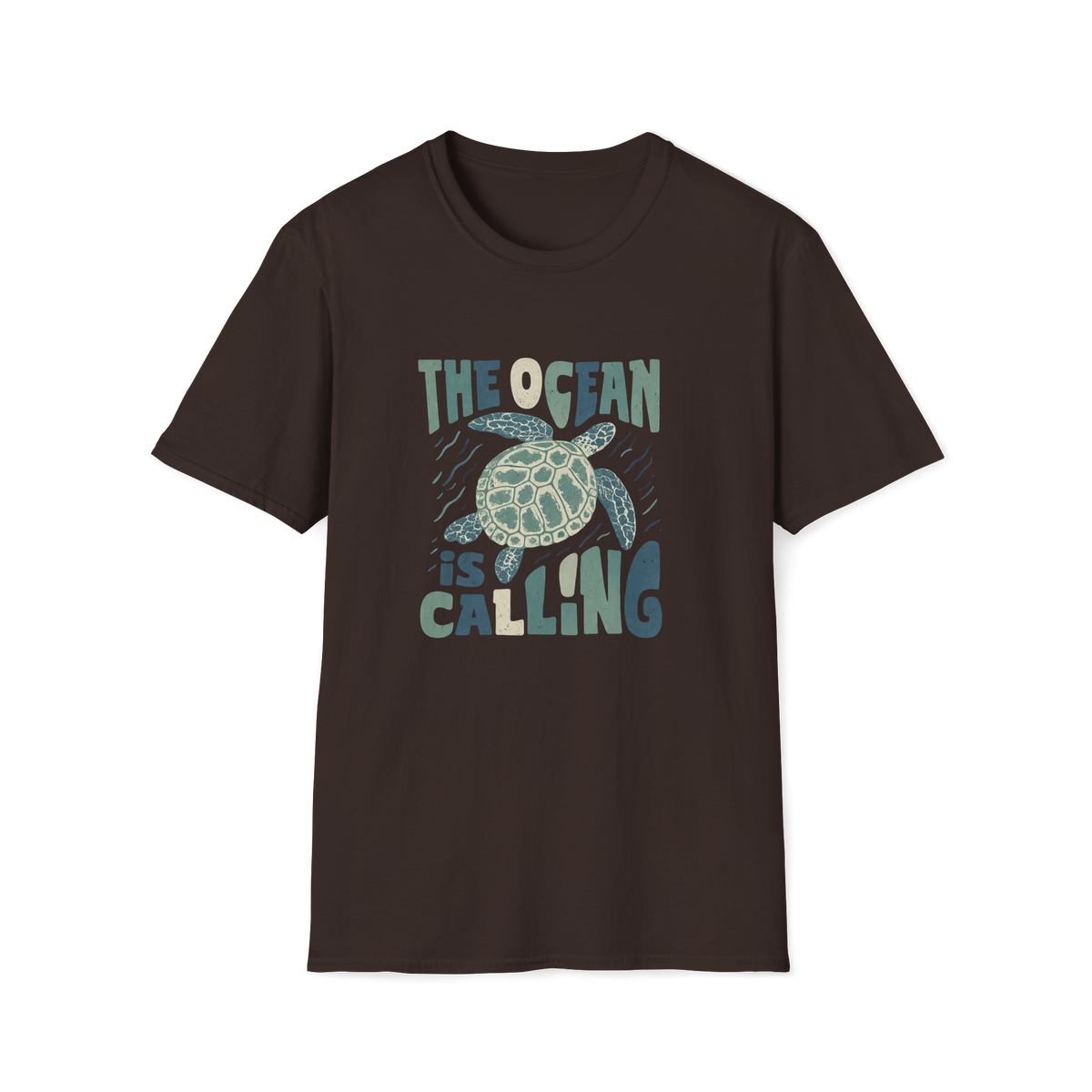 The Ocean Is Calling Shirt, Sea Turtle Tee, Beach Lover Shirt, Ocean Vibes T-Shirt, Coastal Aesthetic Tee, Minimal Turtle Shirt, Summer Beach Tee