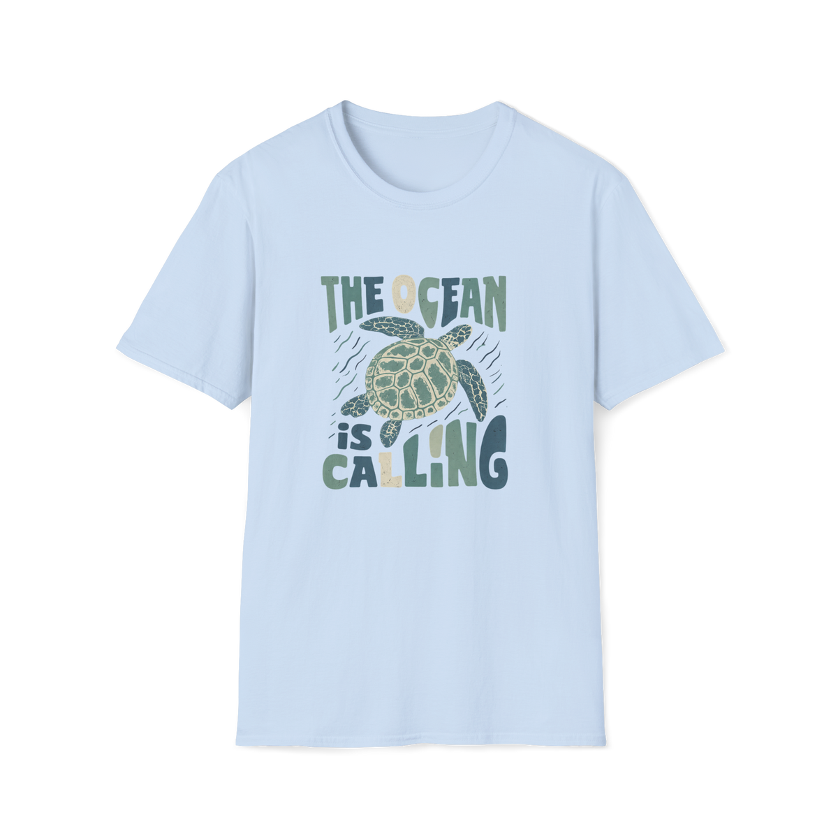 The Ocean Is Calling Shirt, Sea Turtle Tee, Beach Lover Shirt, Ocean Vibes T-Shirt, Coastal Aesthetic Tee, Minimal Turtle Shirt, Summer Beach Tee
