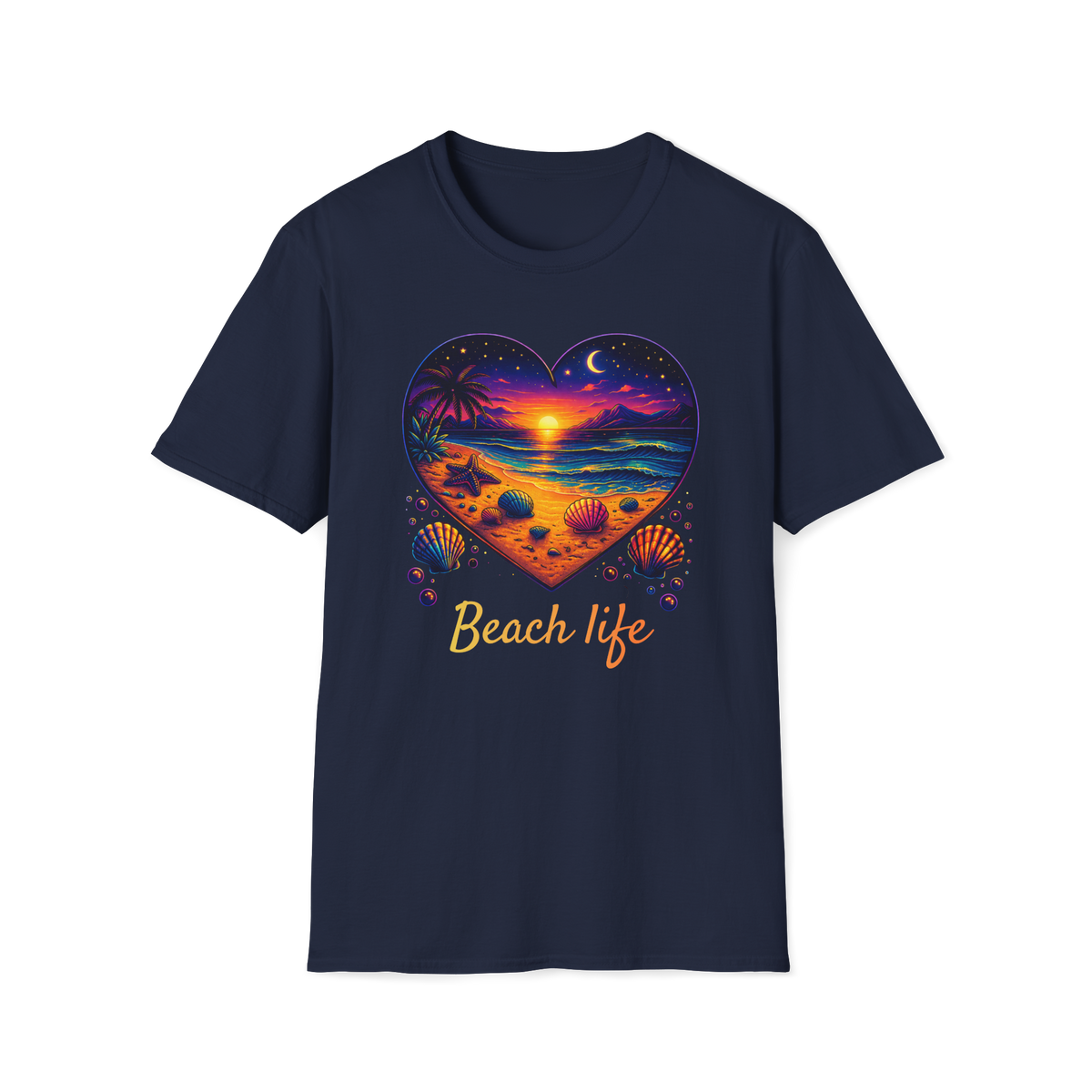 Beach Life Shirt, Sunset Beach Graphic Tee, Tropical Aesthetic Shirt, Ocean Sunset Tee, Coastal Vibes Shirt, Summer Beach Shirt, Neon Beach Design