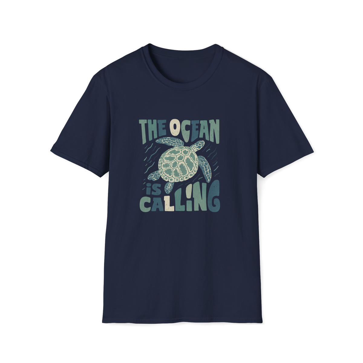 The Ocean Is Calling Shirt, Sea Turtle Tee, Beach Lover Shirt, Ocean Vibes T-Shirt, Coastal Aesthetic Tee, Minimal Turtle Shirt, Summer Beach Tee