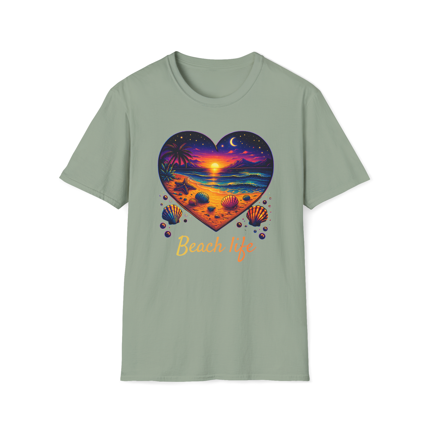 Beach Life Shirt, Sunset Beach Graphic Tee, Tropical Aesthetic Shirt, Ocean Sunset Tee, Coastal Vibes Shirt, Summer Beach Shirt, Neon Beach Design