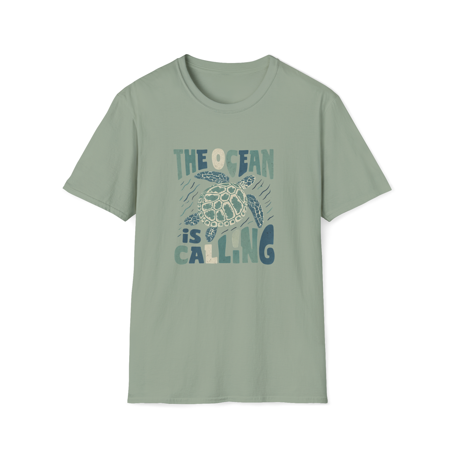The Ocean Is Calling Shirt, Sea Turtle Tee, Beach Lover Shirt, Ocean Vibes T-Shirt, Coastal Aesthetic Tee, Minimal Turtle Shirt, Summer Beach Tee