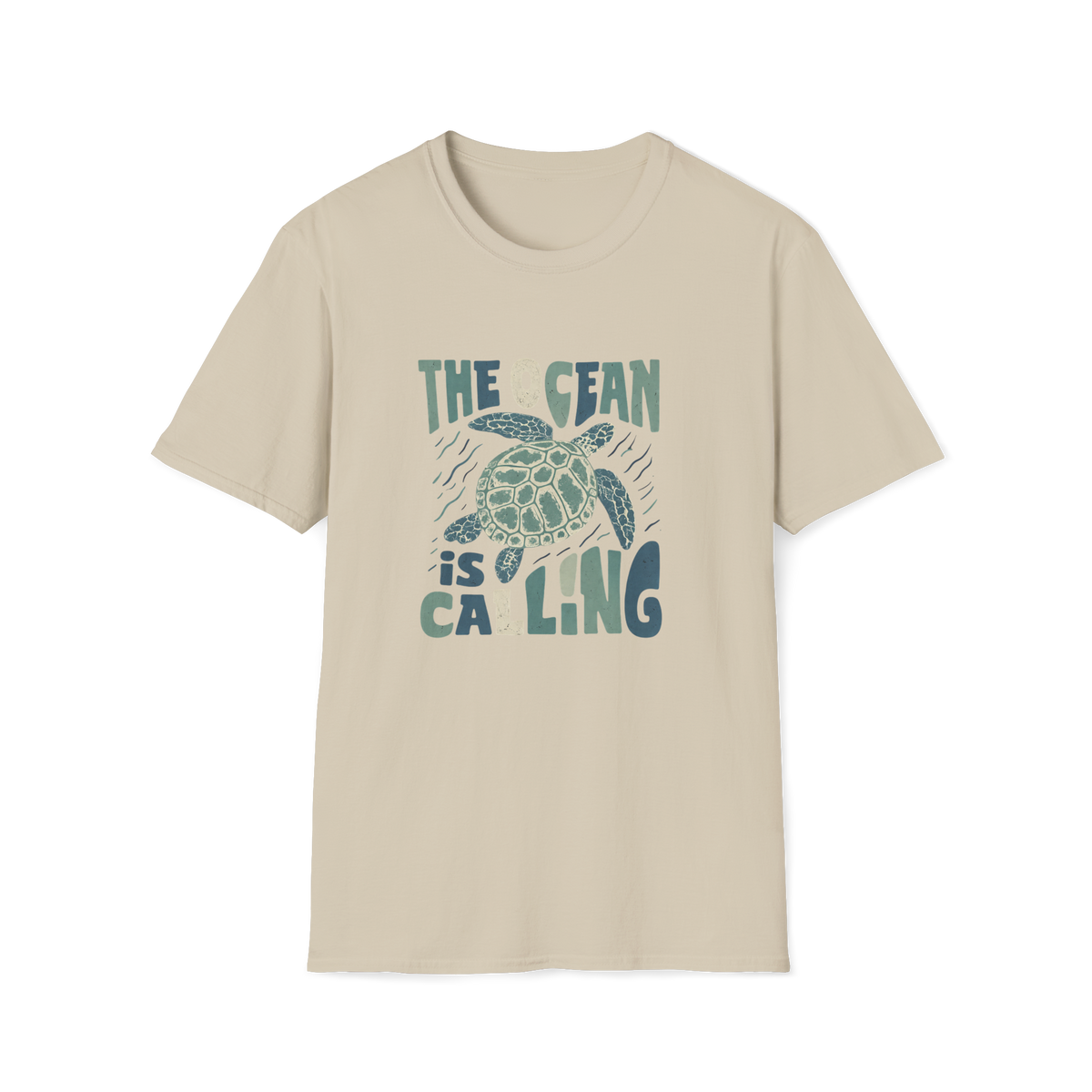 The Ocean Is Calling Shirt, Sea Turtle Tee, Beach Lover Shirt, Ocean Vibes T-Shirt, Coastal Aesthetic Tee, Minimal Turtle Shirt, Summer Beach Tee