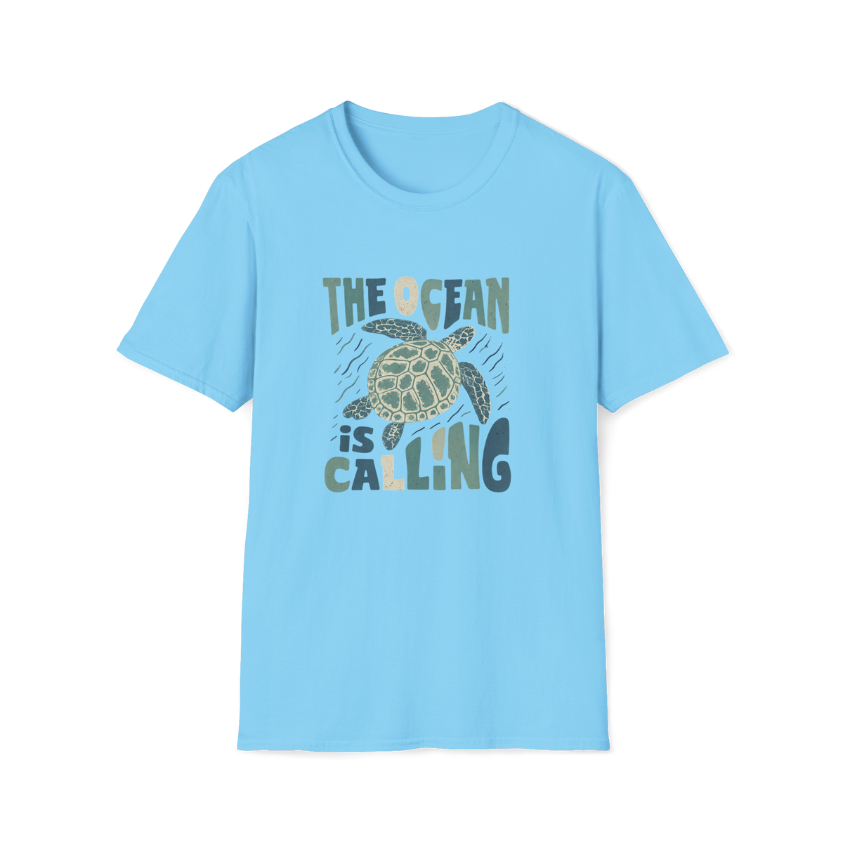 The Ocean Is Calling Shirt, Sea Turtle Tee, Beach Lover Shirt, Ocean Vibes T-Shirt, Coastal Aesthetic Tee, Minimal Turtle Shirt, Summer Beach Tee