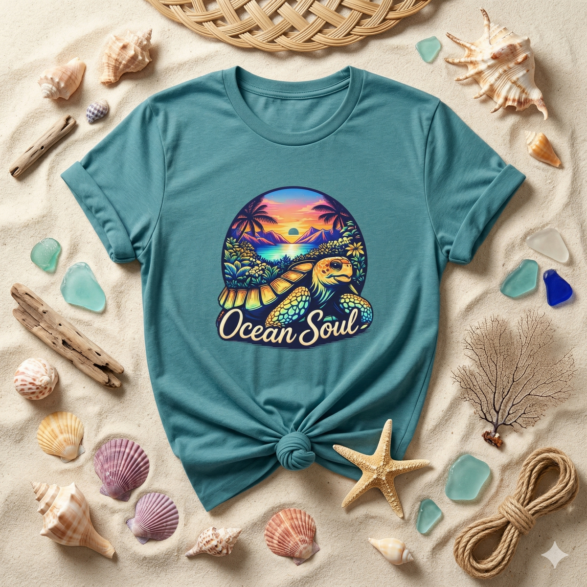 Ocean Soul Shirt, AI-generated mockup