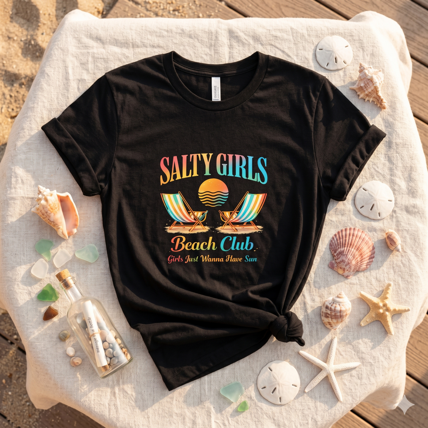 Salty Girls Beach Club Shirt, Retro Beach Tee, Summer Vacation Shirt, Coastal Vibes Shirt, Girls Trip Tee, Beach Lover Shirt, Ocean Aesthetic Tee