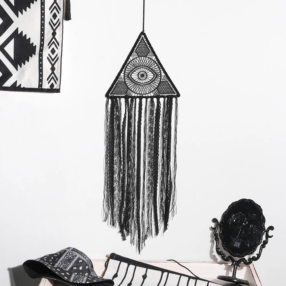 Dream Catcher Evil Eye DreamCatchers Boho Home Decor Large Black Turkish Eye Room Decoration Christmas Wall Haning Ornament Gift