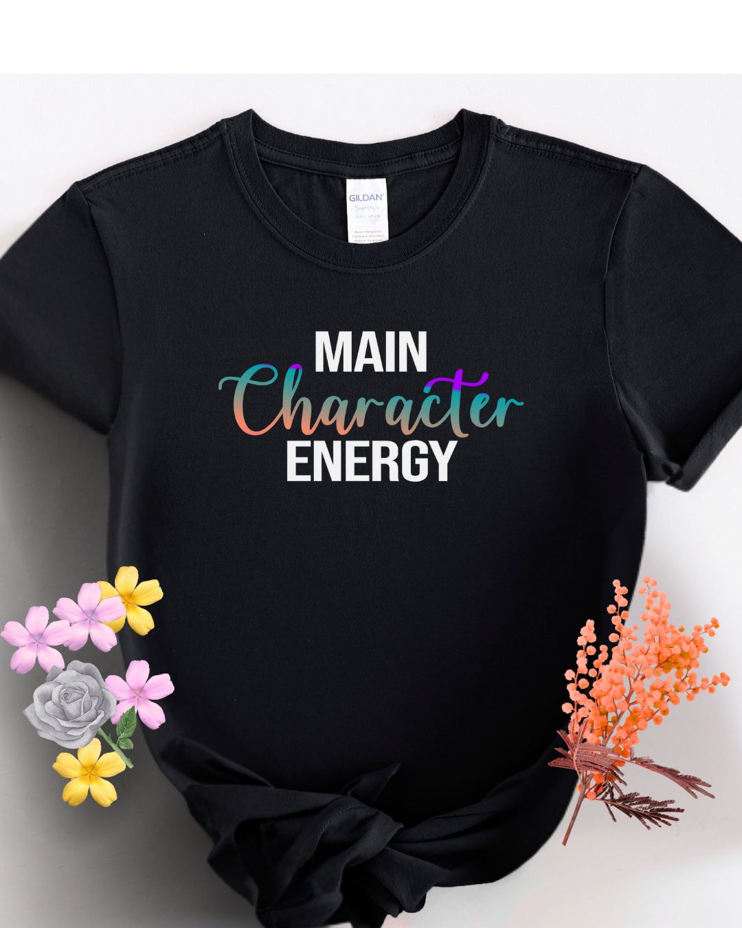 Main Character Energy Women's Softstyle Tee, Trendy Graphic T-Shirt, Casual Outfit, Gift for Her, Self-Love Apparel, Birthday Gift