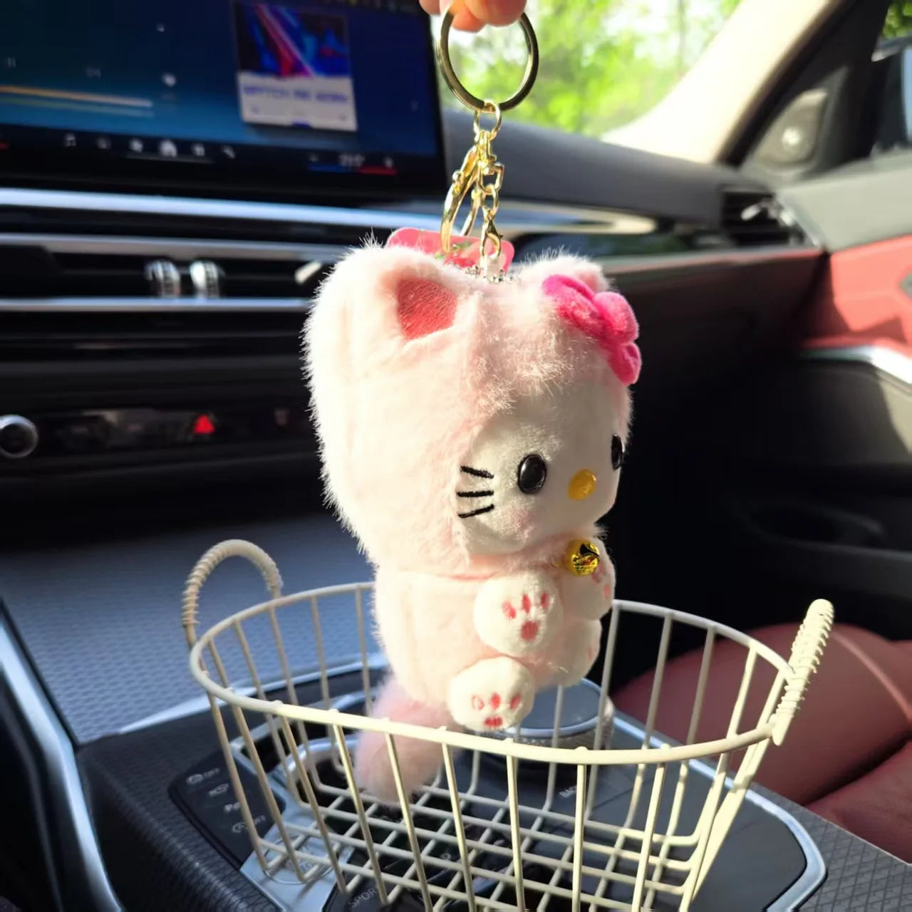 Plush Kitty Keychain, Kawaii Cat Bag Charm, Backpack & Purse Accessory, Soft Cute Keychain (Single or Set)