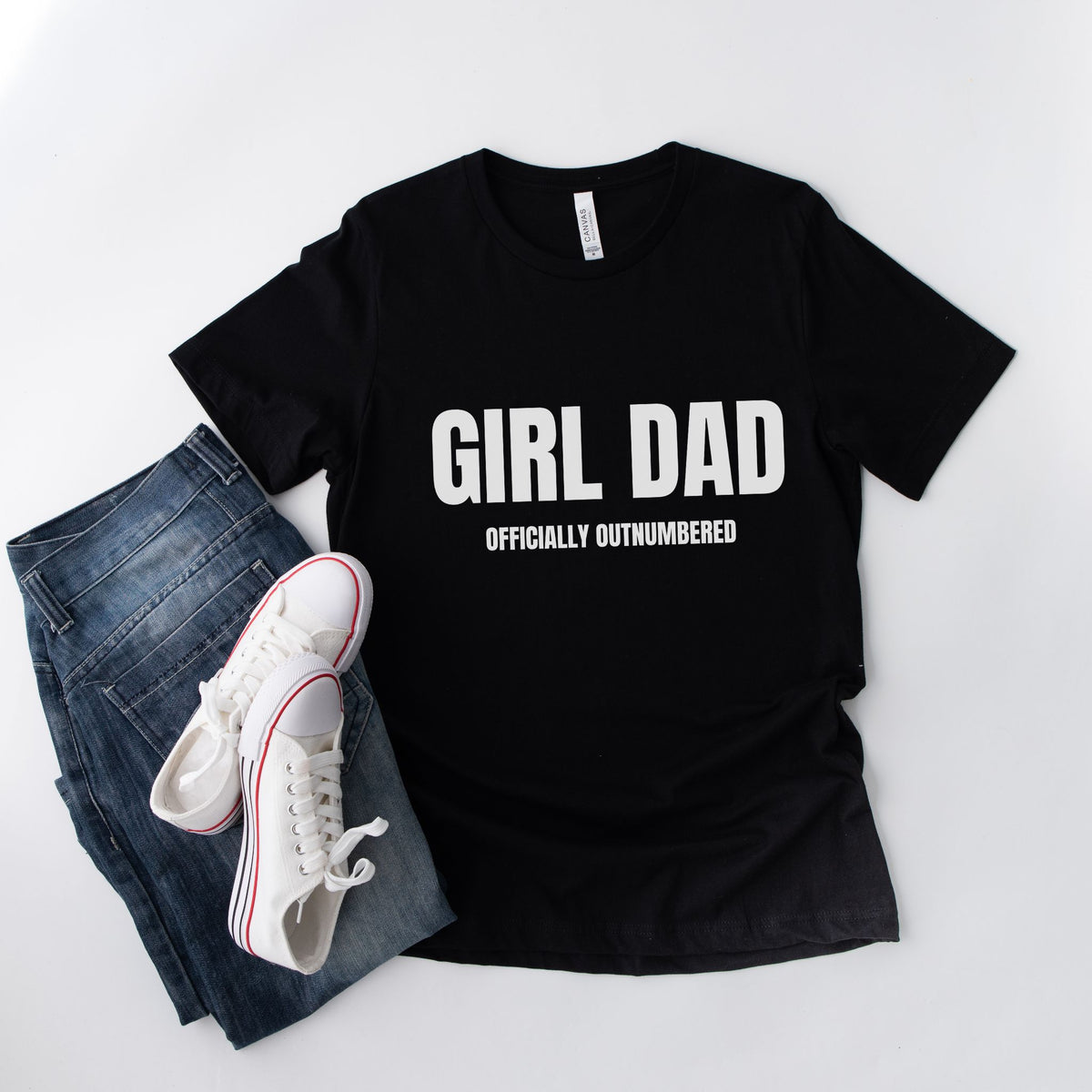 Girl Dad Shirt | Officially Outnumbered Funny Dad Tee