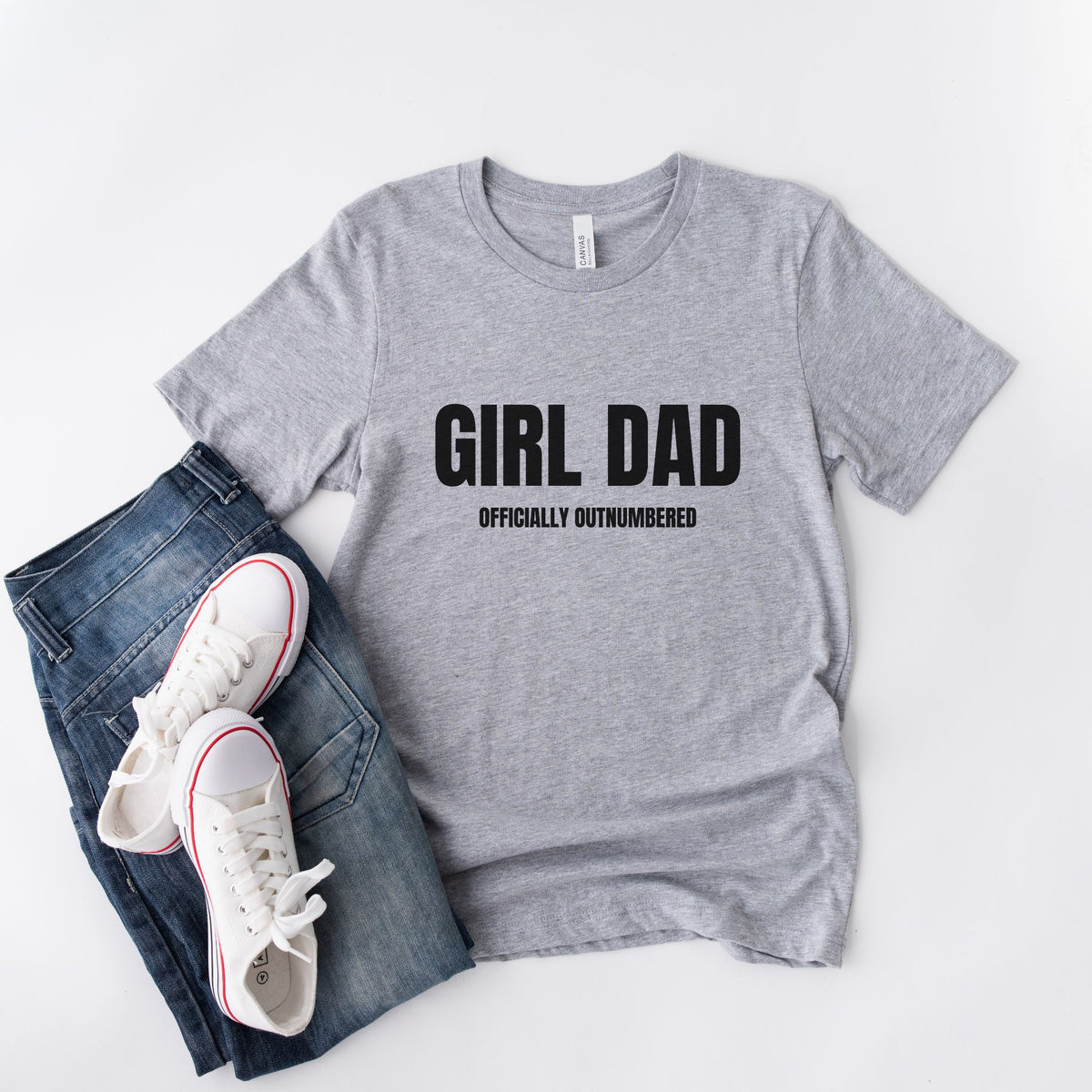 Girl Dad Shirt | Officially Outnumbered Funny Dad Tee
