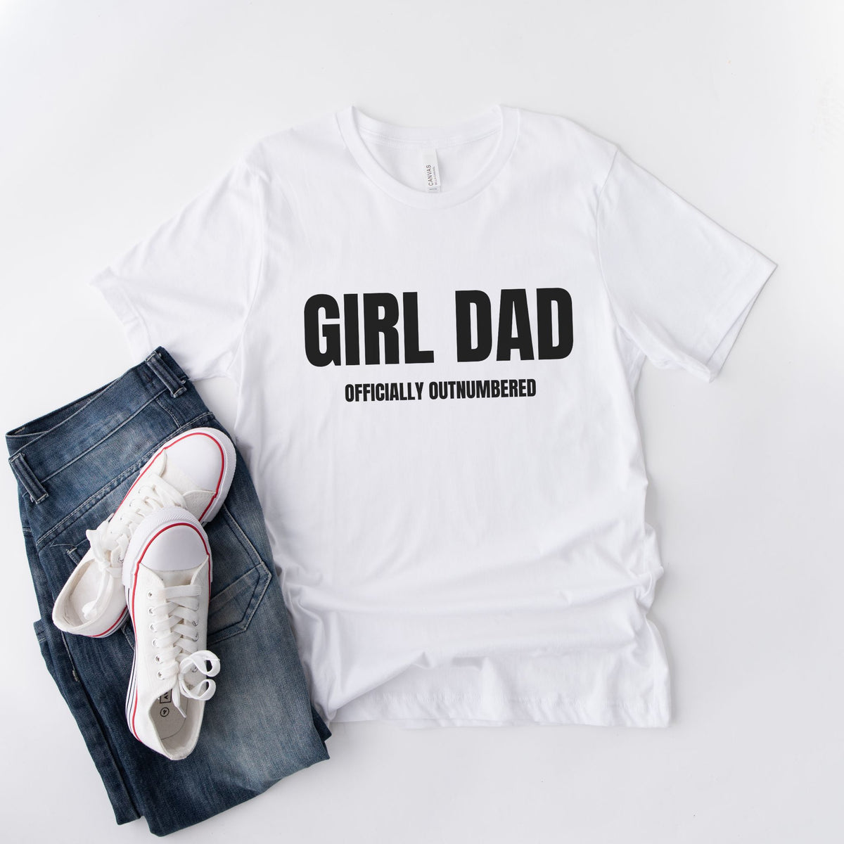 Girl Dad Shirt | Officially Outnumbered Funny Dad Tee