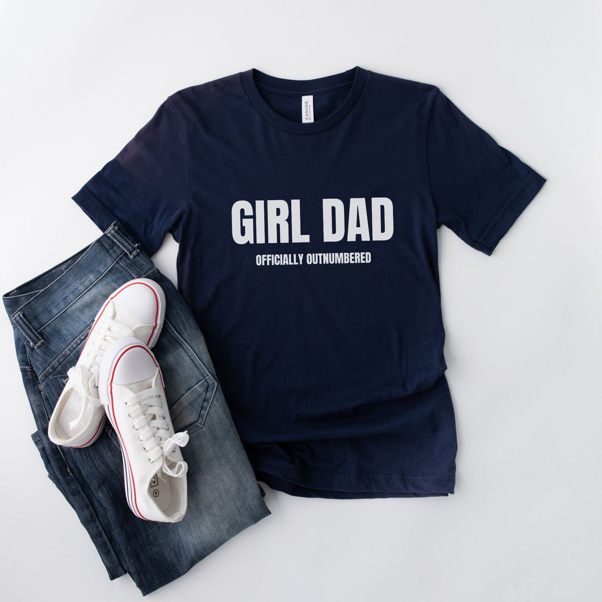 Girl Dad Shirt | Officially Outnumbered Funny Dad Tee