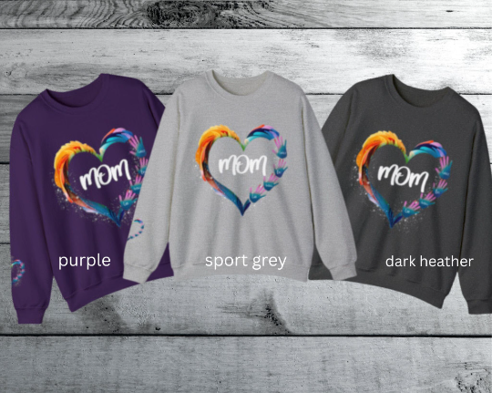 Custom Heart Sweatshirt With Personalized Names, product photo