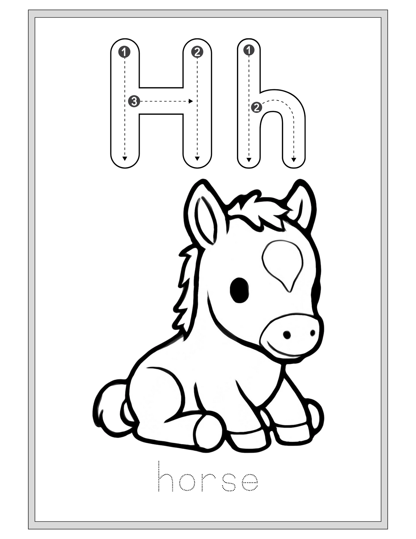 Alphabet Coloring Book, A–Z  Animal Printable, Kids Learning & Coloring Pages, Instant Download Activity Book