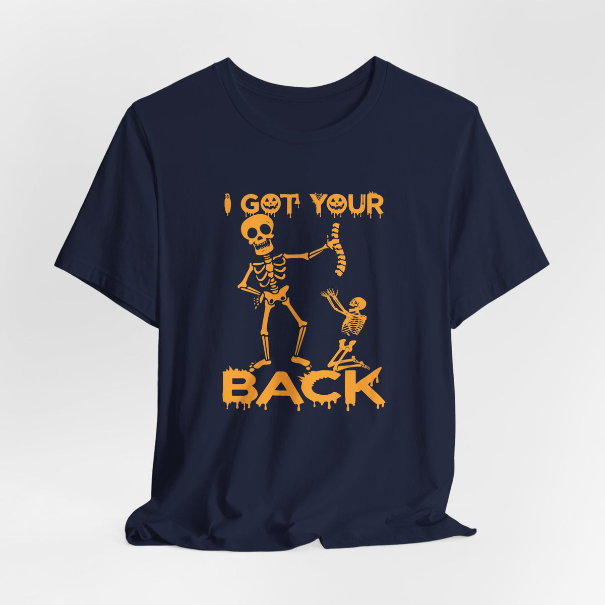 Got your Back Skeleton T-shirt, Halloween Shirt, Funny Fall Shirt, Women's Short Sleeve Tee