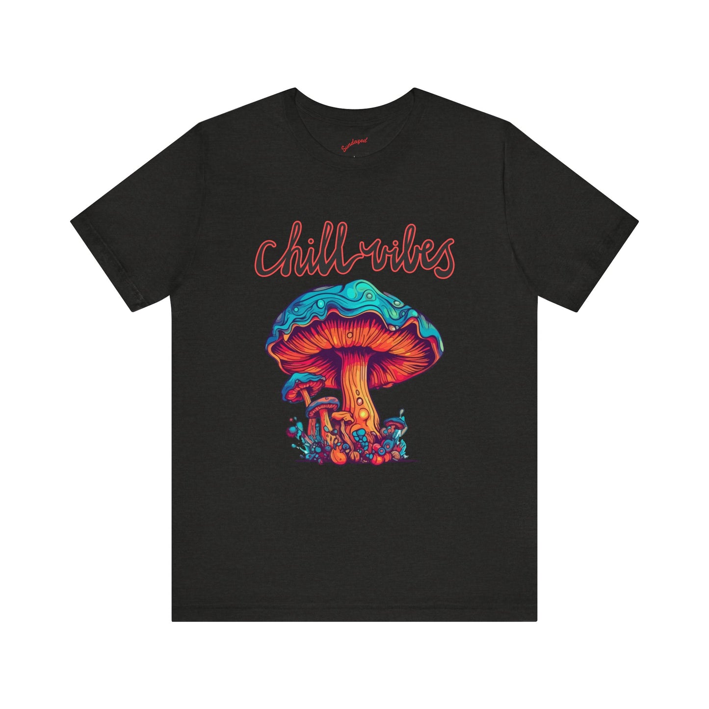 Chill Vibes Mushroom Tee, Unisex Tee, Festival Shirt, Gift for Nature Lovers, Chill Style Tee, Relaxed Fit Shirt, Comfortable Casual Wear