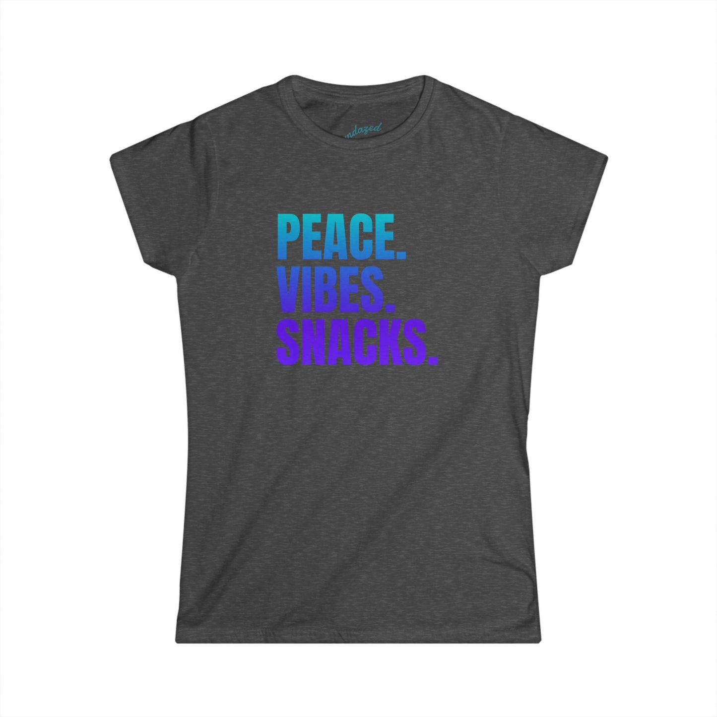 Peace Vibes Snacks T-Shirt – Cute Aesthetic Tee for Women | Soft Comfort Fit Graphic Shirt