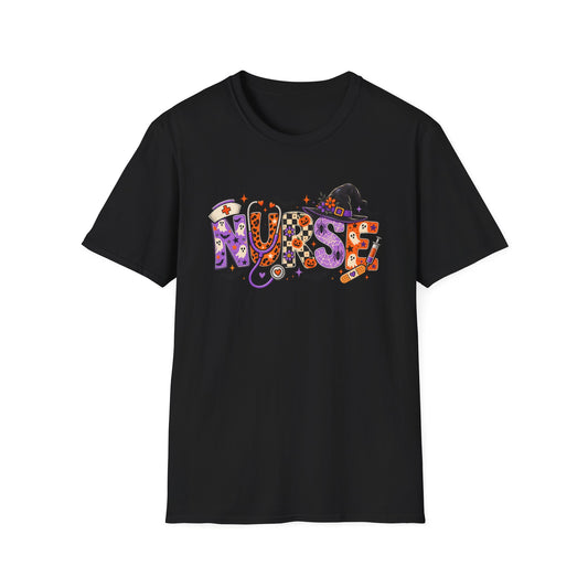 Spooky Cute Halloween Nurse T-Shirt | Colorful Witchy Nurse Tee