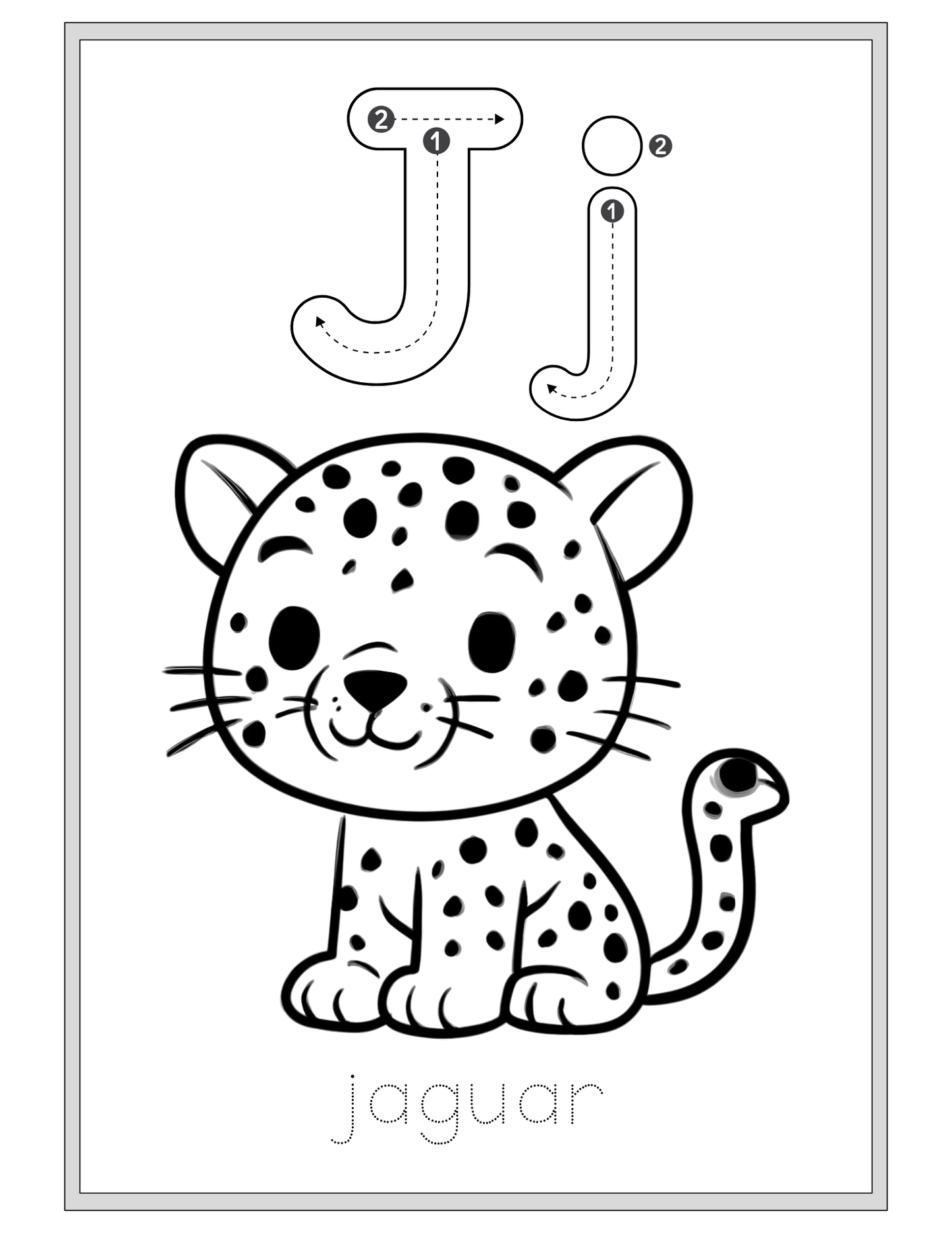 Alphabet Coloring Book, A–Z  Animal Printable, Kids Learning & Coloring Pages, Instant Download Activity Book
