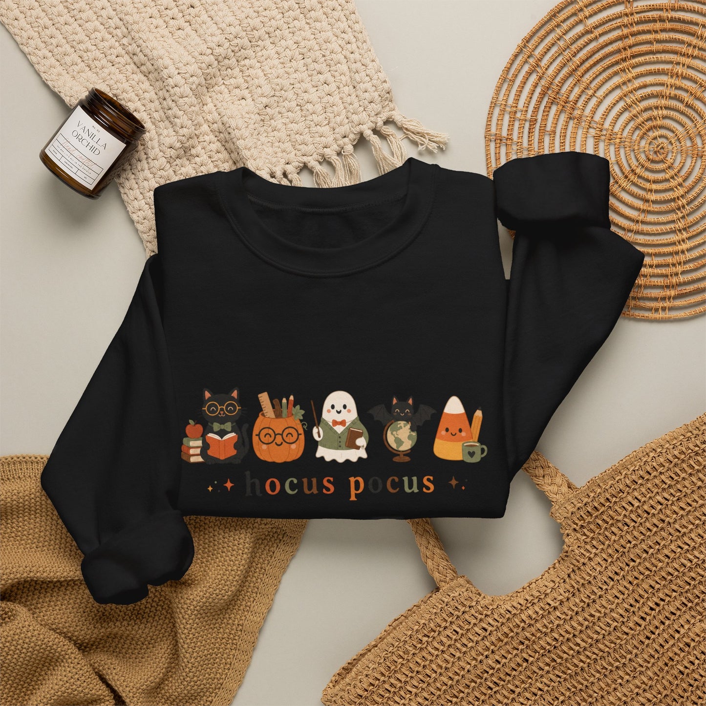 Hocus Pocus Time to Focus Teacher Sweatshirt, Halloween Teacher Crewneck, Cute Fall Classroom Shirt, Spooky Season Teacher Gift