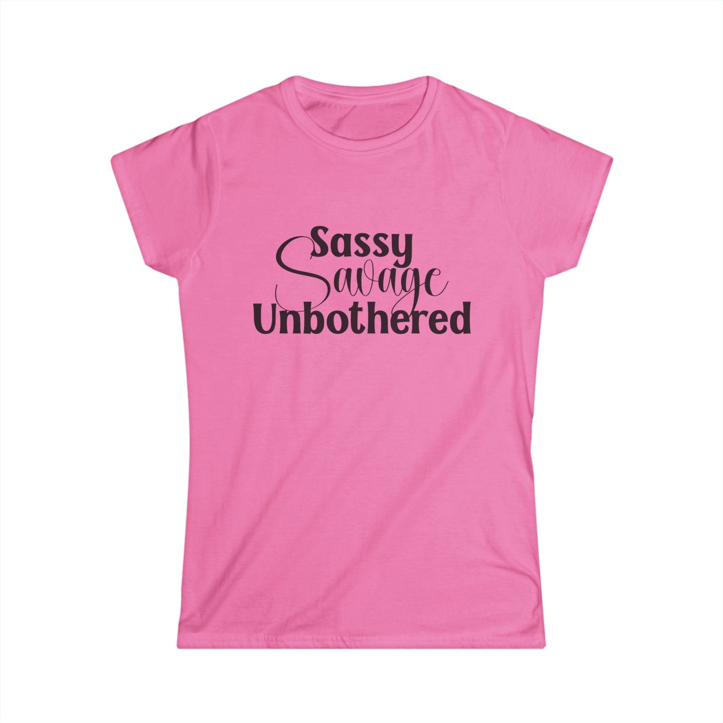 Sassy Savage Unbothered Women's Tee, Motivational Shirt, Casual Wear, Gift for Her, Empowerment Fashion
