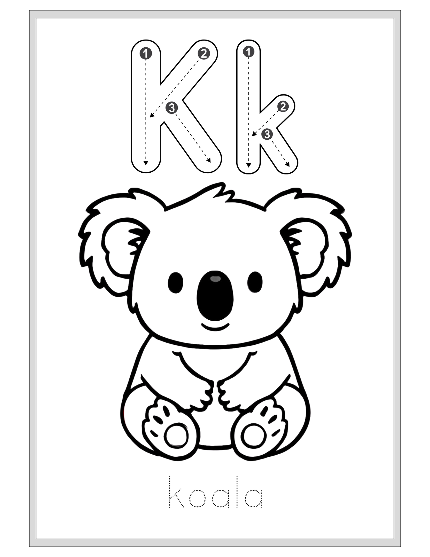 Alphabet Coloring Book, A–Z  Animal Printable, Kids Learning & Coloring Pages, Instant Download Activity Book