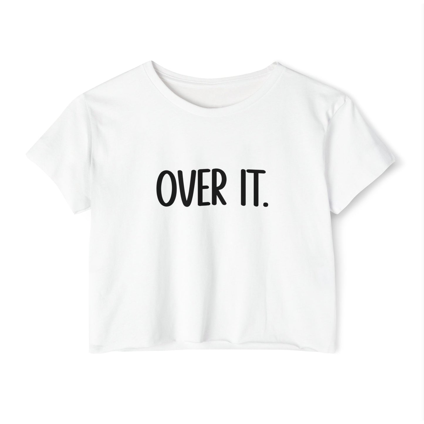 Festival Vibes Crop Top - "OVER IT" Tee, Summer Style, Concert Outfit, Casual Wear, Boho Fashion, Gift for Her