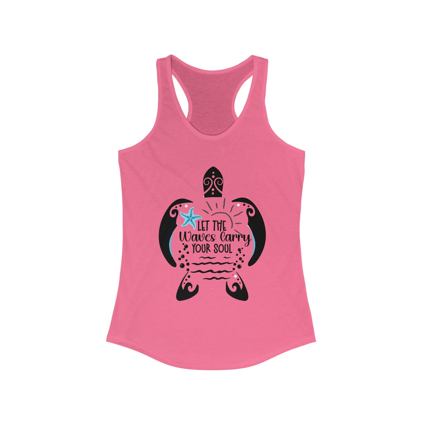 Let the Waves Carry Your Soul Racerback Tank - Beach Vibes for Summer Adventures