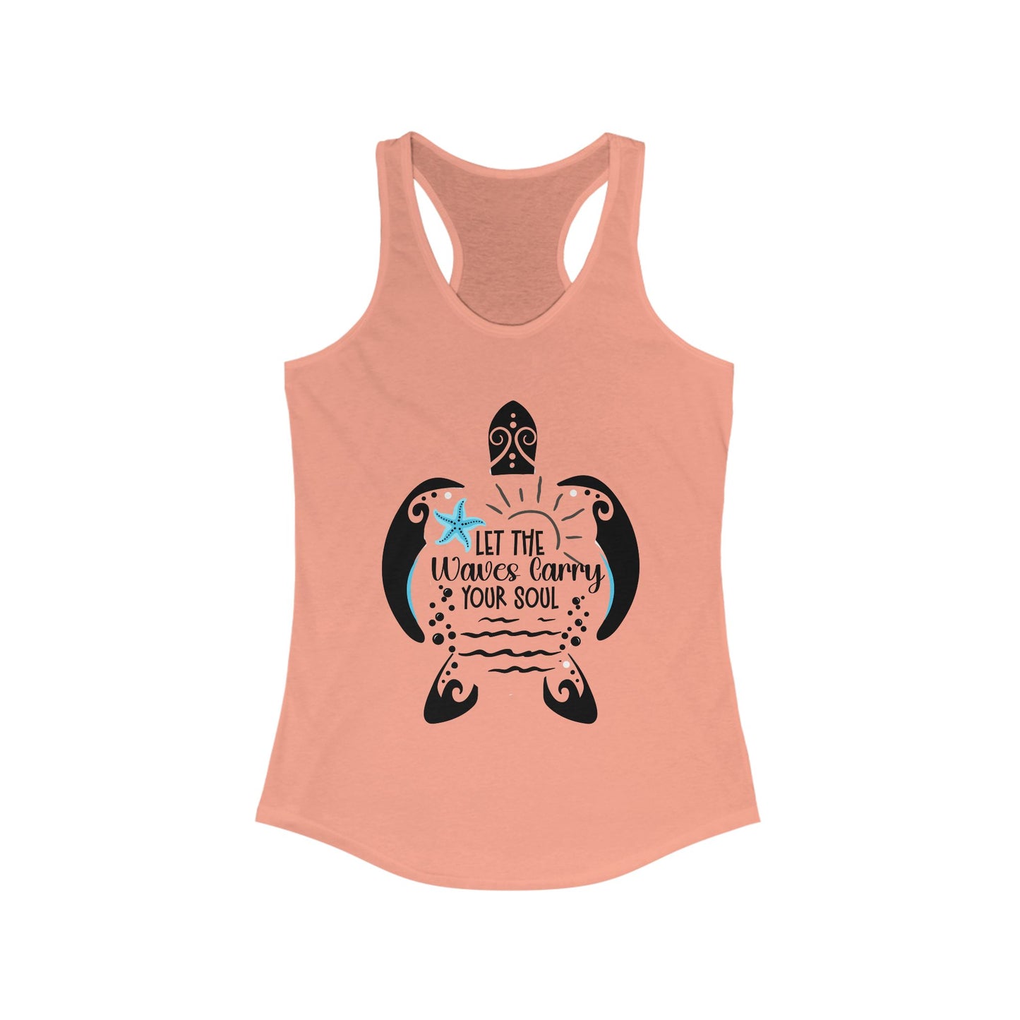 Let the Waves Carry Your Soul Racerback Tank - Beach Vibes for Summer Adventures