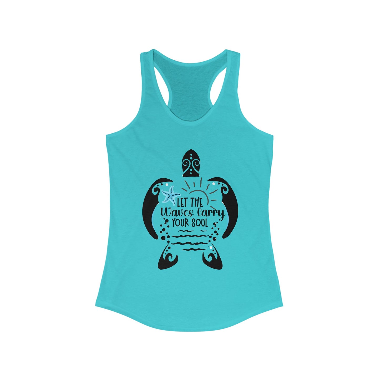 Let the Waves Carry Your Soul Racerback Tank - Beach Vibes for Summer Adventures